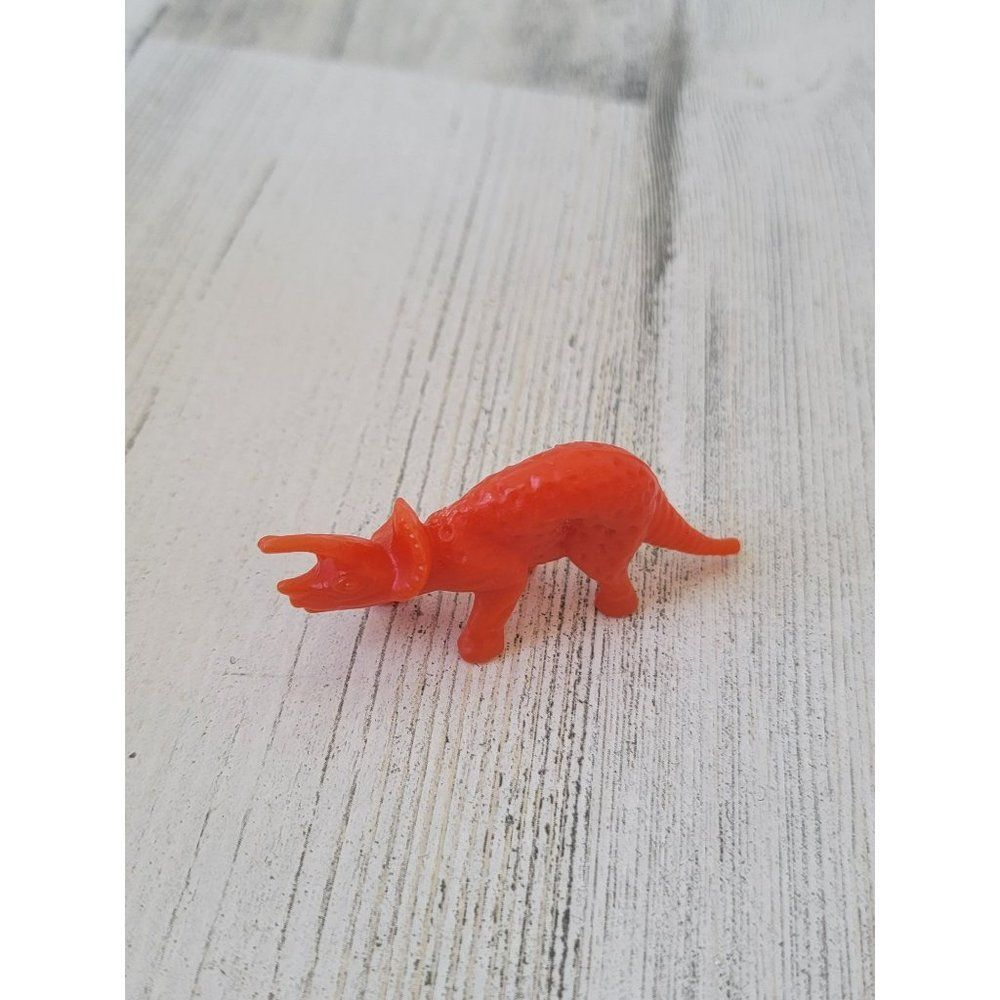 Triceratops dinosaur mini red paleontologist toy figure